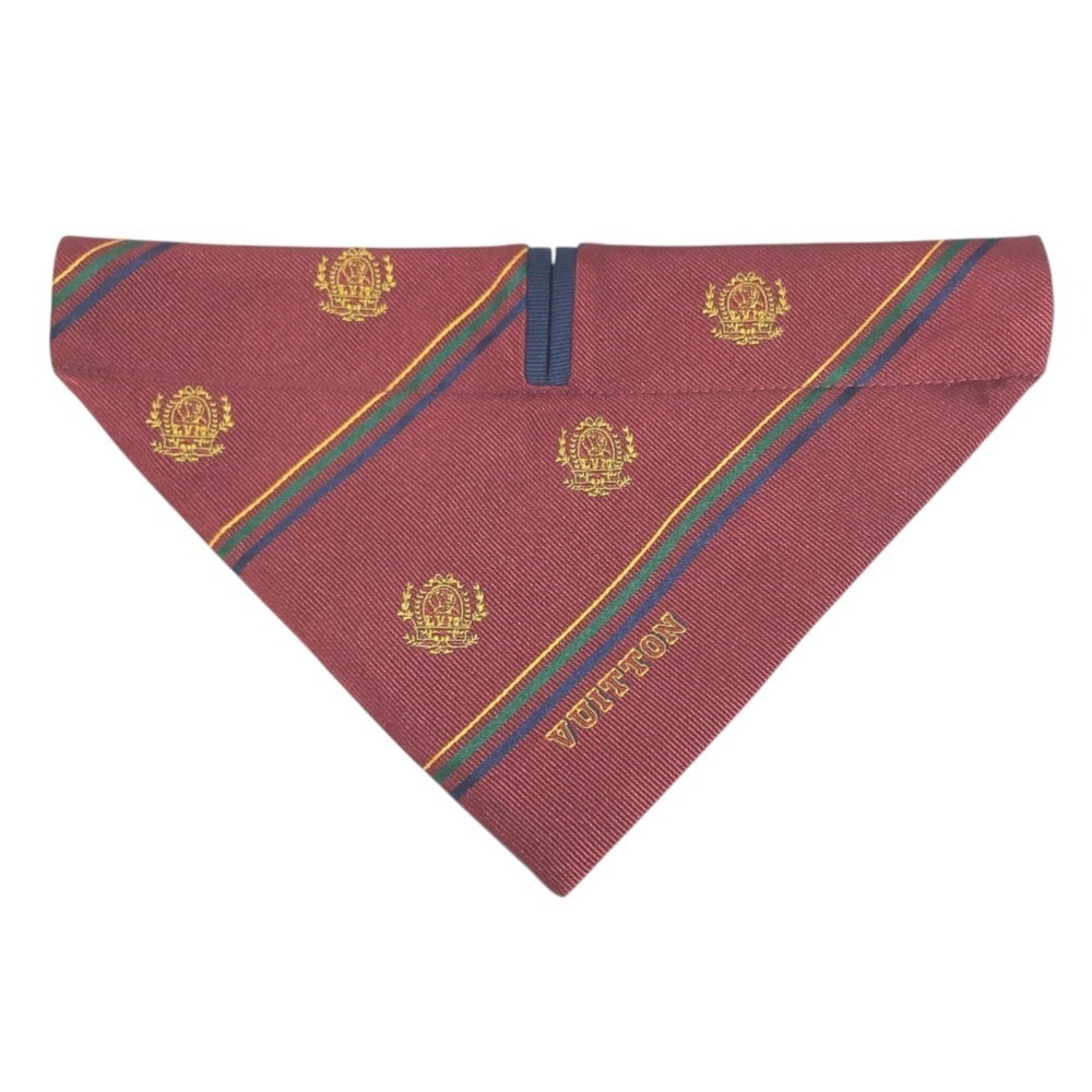 LOUIS VUITTON GI1261 Dog Bandana MM - Pet Collar, Cotton, Red, Like New